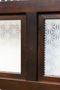 幅900ミリ 腰板の低い変わりデザインの大阪格子戸 F8391 在庫1枚