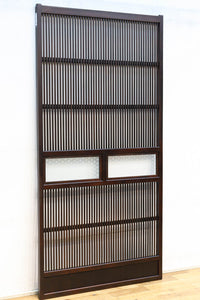 幅900ミリ 腰板の低い変わりデザインの大阪格子戸 F8391 在庫1枚