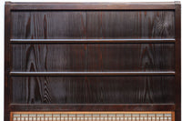 幅938ミリ 縦繁と角麻装飾で格調あるスリガラス入り透かし板戸 F8403 在庫1枚