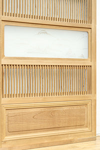 幅900ミリ 富士山の風景柄ガラスで風情ある大阪格子戸 F8407 在庫2枚