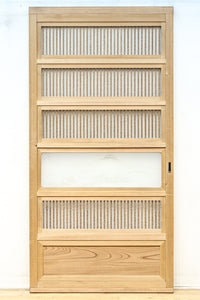 幅900ミリ 富士山の風景柄ガラスで風情ある大阪格子戸 F8407 在庫2枚