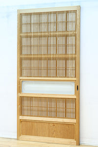 幅878ミリ 明るい色彩をした上品な極上大阪格子戸 F8420 在庫2枚