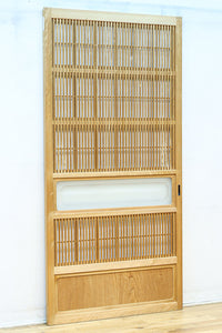 幅878ミリ 明るい色彩をした上品な極上大阪格子戸 F8420 在庫2枚