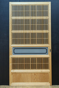 幅878ミリ 明るい色彩をした上品な極上大阪格子戸 F8420 在庫2枚