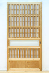 幅878ミリ 明るい色彩をした上品な極上大阪格子戸 F8420 在庫2枚