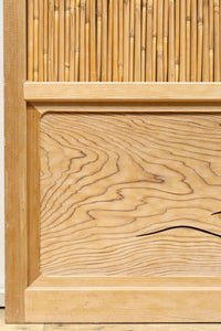 波千鳥の透かし絵が風情を与える簾戸 F8421b 在庫2枚