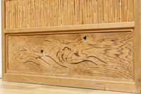 波千鳥の透かし絵が風情を与える簾戸 F8421b 在庫2枚