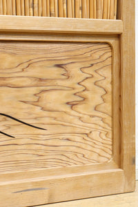 波千鳥の透かし絵が風情を与える簾戸 F8421b 在庫2枚