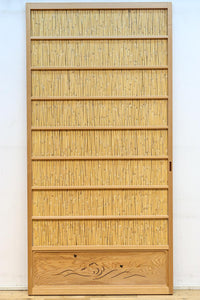 波千鳥の透かし絵が風情を与える簾戸 F8421b 在庫2枚