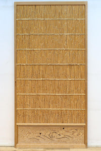 波千鳥の透かし絵が風情を与える簾戸 F8421b 在庫2枚