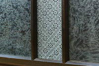 幅880ミリ 3種の和柄ガラスで煌びやかなガラス戸 F8426 在庫1枚