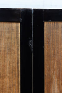 梅と竹の水墨画で和の風情溢れる板絵戸セット F8431 在庫2枚1組