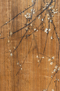 梅と竹の水墨画で和の風情溢れる板絵戸セット F8431 在庫2枚1組