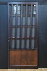 高さ1920ミリ 落ち着いた眺めの2種類ガラス入り背高格子戸 F8440 在庫2枚