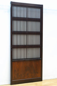 高さ1920ミリ 落ち着いた眺めの2種類ガラス入り背高格子戸 F8440 在庫2枚