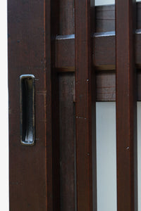 高さ1920ミリ 落ち着いた眺めの2種類ガラス入り背高格子戸 F8440 在庫2枚