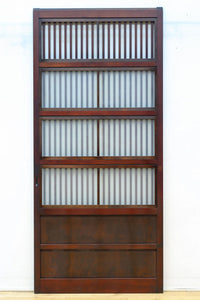 高さ1920ミリ 落ち着いた眺めの2種類ガラス入り背高格子戸 F8440 在庫2枚