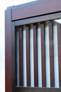 高さ1920ミリ 落ち着いた眺めの2種類ガラス入り背高格子戸 F8440 在庫2枚