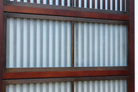 高さ1920ミリ 落ち着いた眺めの2種類ガラス入り背高格子戸 F8440 在庫2枚