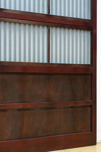 高さ1920ミリ 落ち着いた眺めの2種類ガラス入り背高格子戸 F8440 在庫2枚