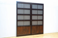 高さ1920ミリ 落ち着いた眺めの2種類ガラス入り背高格子戸 F8440 在庫2枚