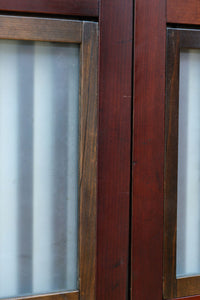 高さ1920ミリ 落ち着いた眺めの2種類ガラス入り背高格子戸 F8440 在庫2枚