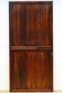 幅848ミリ 稀少デザイン!!溝の装飾を施した格調ある板戸 F8456 在庫2枚