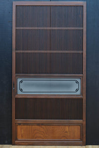 幅898ミリ 繊細な格子作りで和の趣きある大阪格子戸 F8457 在庫2枚