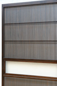 幅897ミリ 横モールガラス窓で煌びやかな面持ちの大阪格子戸 F8458 在庫4枚