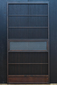 幅897ミリ 横モールガラス窓で煌びやかな面持ちの大阪格子戸 F8458 在庫4枚