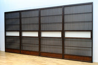 幅897ミリ 横モールガラス窓で煌びやかな面持ちの大阪格子戸 F8458 在庫4枚