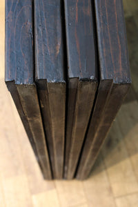 幅897ミリ 横モールガラス窓で煌びやかな面持ちの大阪格子戸 F8458 在庫4枚