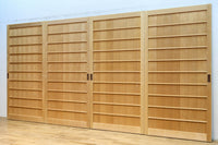 幅887ミリ 凛とした雰囲気の木地色の板戸 F8476 在庫2枚