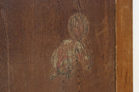 唐獅子の親子に牡丹を添えた歴史を重ねた味わい深い絵戸一組 F8481ab 在庫2枚一組