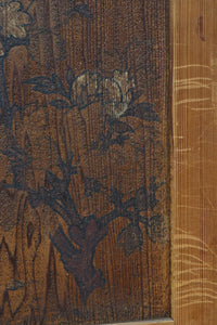 唐獅子の親子に牡丹を添えた歴史を重ねた味わい深い絵戸一組 F8481ab 在庫2枚一組