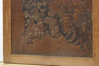 唐獅子の親子に牡丹を添えた歴史を重ねた味わい深い絵戸一組 F8481ab 在庫2枚一組