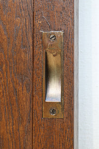 幅878ミリ 優美な杢目とモールガラスの温かみあるガラス戸 F8488 在庫1枚