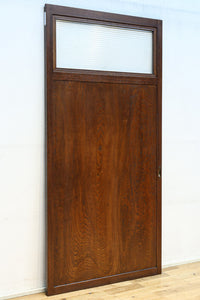 幅878ミリ 優美な杢目とモールガラスの温かみあるガラス戸 F8488 在庫1枚