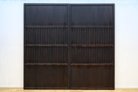 幅924ミリ 深い色合いで落ち着きのある無双板戸 F8497 在庫2枚