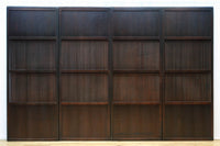 幅673ミリ スリム幅!! 繊細な格子を設けた透かし千本格子板戸 F8501 在庫4枚