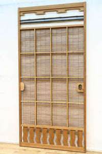 竹と波板装飾で和の風合い溢れる簾戸 F8505 在庫2枚