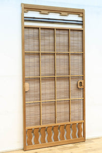 竹と波板装飾で和の風合い溢れる簾戸 F8505 在庫2枚