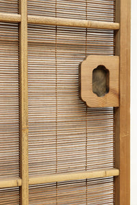 竹と波板装飾で和の風合い溢れる簾戸 F8505 在庫2枚