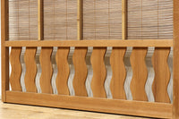 竹と波板装飾で和の風合い溢れる簾戸 F8505 在庫2枚