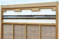 竹と波板装飾で和の風合い溢れる簾戸 F8505 在庫2枚