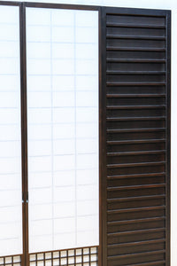 時代の風格ある舞良戸と障子戸の京町屋障子セット F8511 在庫4枚1組