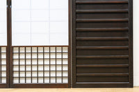 時代の風格ある舞良戸と障子戸の京町屋障子セット F8511 在庫4枚1組