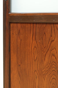 幅817ミリ グリーンカラーの大きな十字枠が目を引くガラス戸 F8523 在庫1枚