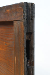 幅817ミリ グリーンカラーの大きな十字枠が目を引くガラス戸 F8523 在庫1枚