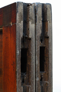 昭和レトロ!! 稀少ブルーのダイヤが可愛らしいガラス戸 F8537 在庫1枚